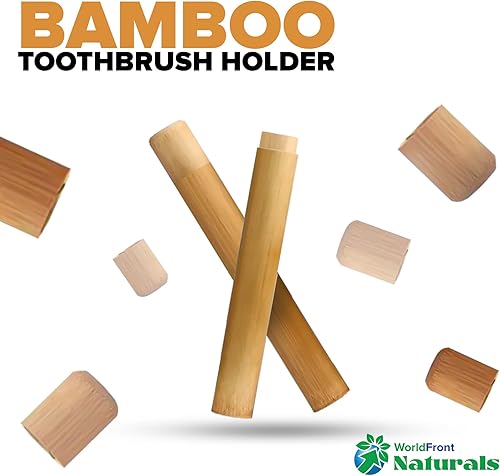 Miniatura 5 de Worldfront Naturals Funda ecológica para cepillos de dientes de bambú  Sostenible, duradera y elegante funda para cepillos de dientes de viaje