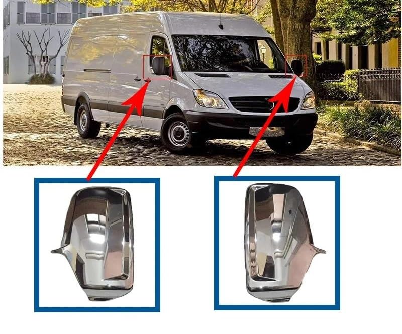 Coques de rétroviseurs chromées pour Mercedes Sprinter 2006-2017 x2 - 2