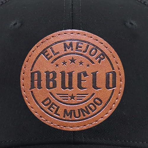 Miniatura 2 de El Mejor Abuelo Del Mundo - Gorra de béisbol ajustable para hombre, con parche de cuero de algodón ajustable