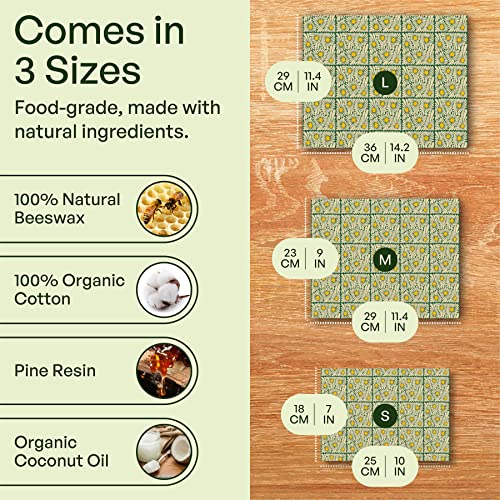 Envoltura de cera de abeja lavable y reutilizable hecha de algodón orgánico natural 7