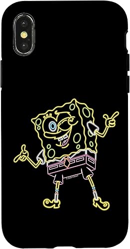 Miniatura 7 de iPhone 11 Bob Esponja SquarePants Neon Line Art Case