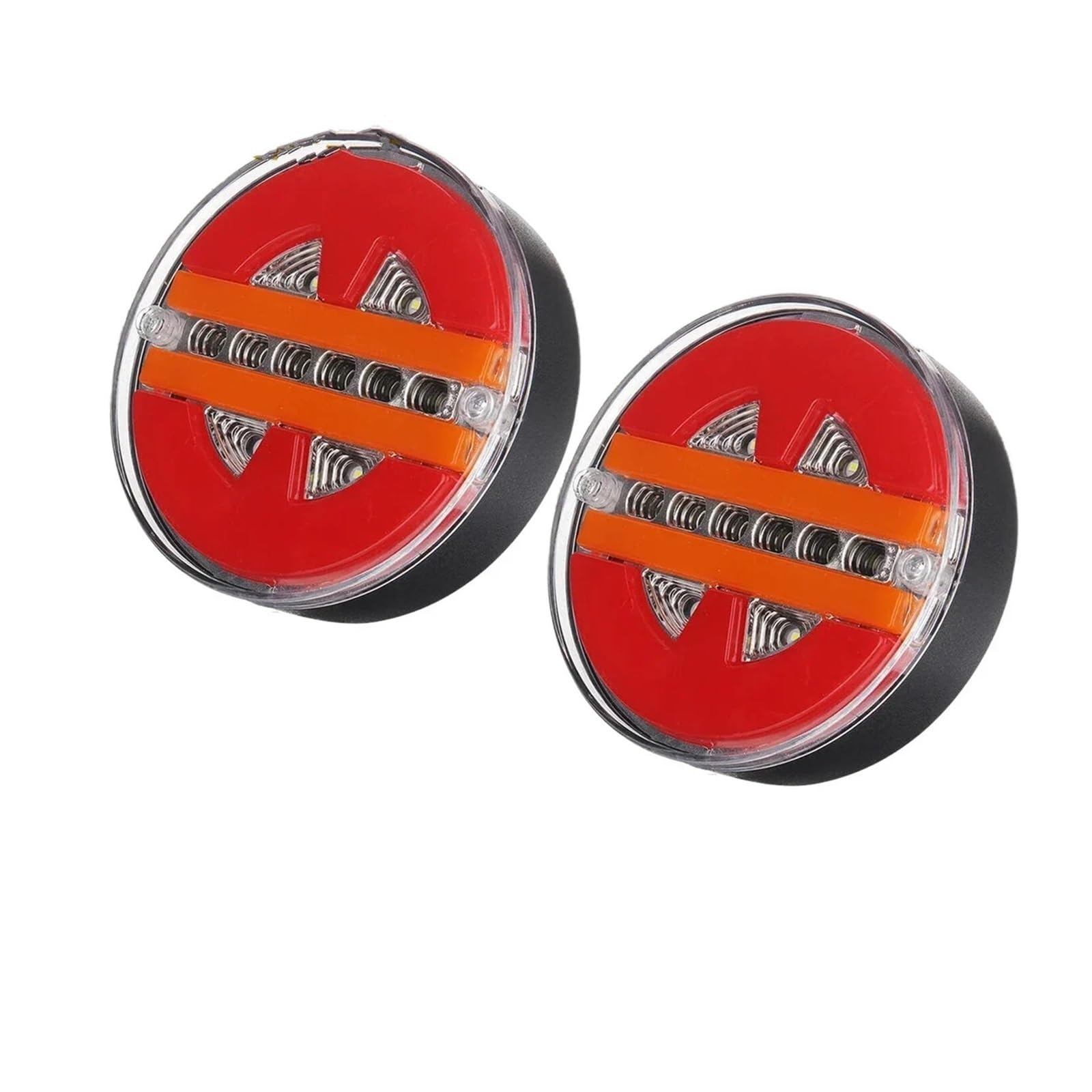 luz trasera coche 2 Luces LED Traseras 5,3" Para Coche Camión Remolque 12 V/24 V DRL Freno Marcha Atrás Intermitentes Para Caravana Barco Autobús Remolque Faros traseros