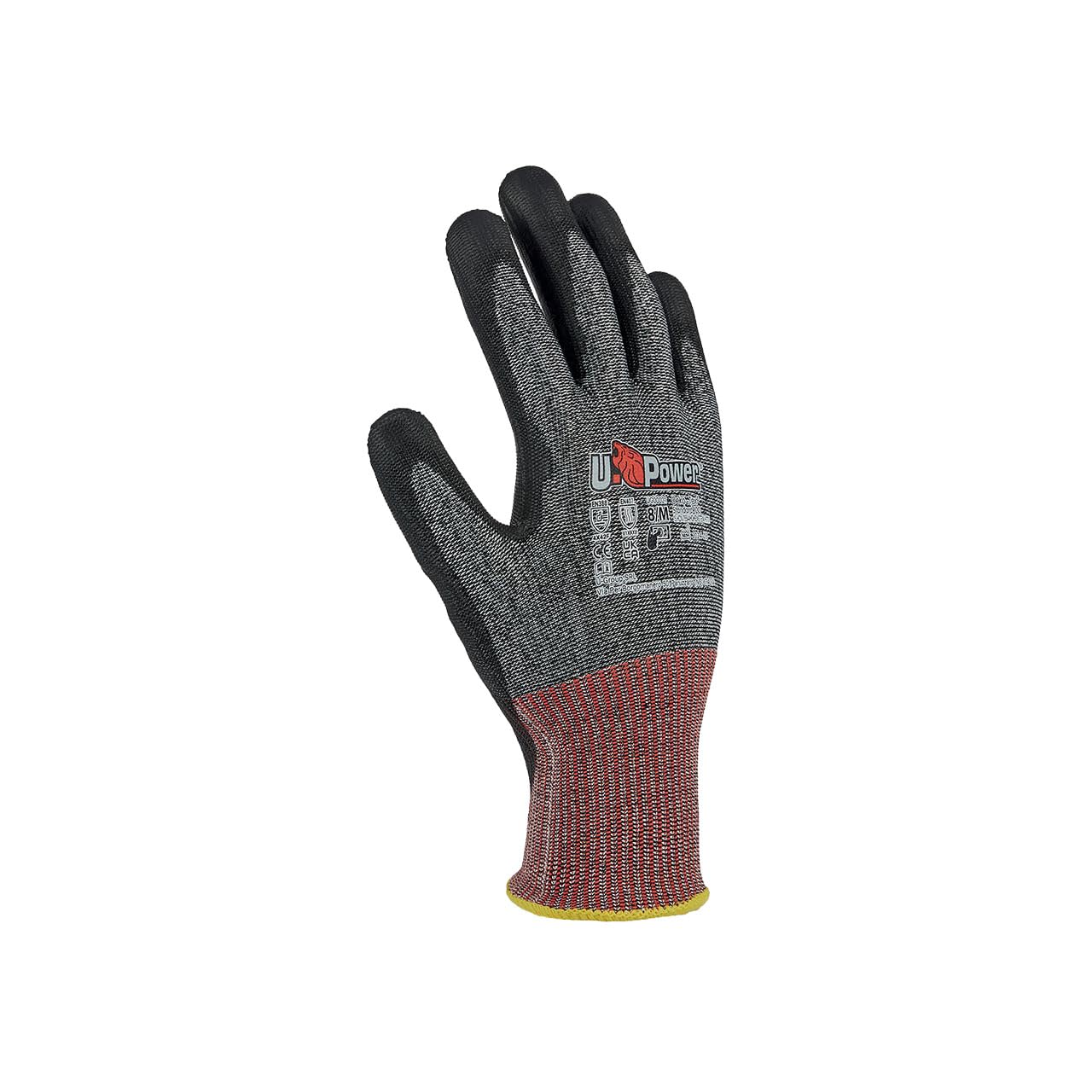 U-Power Salsa Guantes de Trabajo a Prueba de Accidentes Suporto Nylon HPPE Revestimiento de Espuma de poliuretano Pantalla táctil Anti-corte F Protección Riesgos Mecánicos Gris 10/XL 144 unids