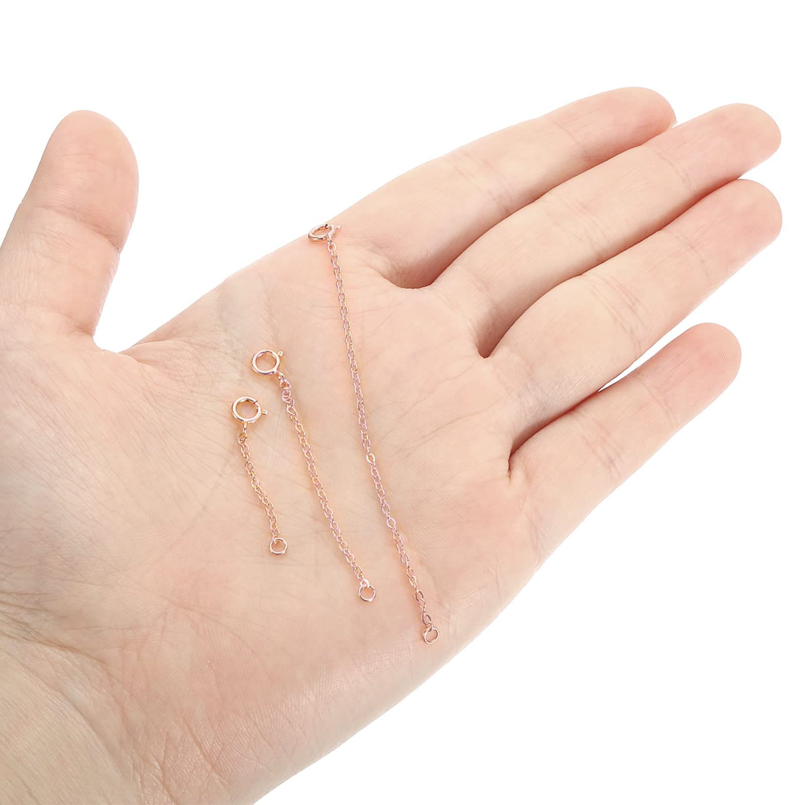 Gold Necklace Extender Uxcell 1 Inch S925 Silver Necklace Extender Gold  Plated Chain Extenders Extension Rose Gold 2 Pack Rose Gold Necklace Chain