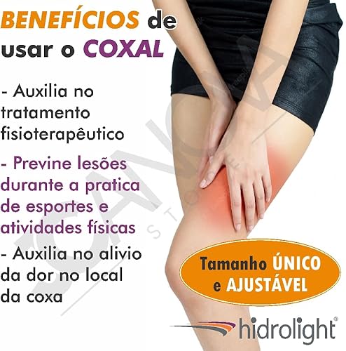 Coxal cocheira ortopedica Tensor Ajustável Tratamento Distensão Muscular Fechado Hidrolight Compress
