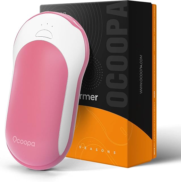 OCOOPA Hand Warmers Rechargeable, 10000mAh Battery Powered, 3 Levels Heating Electric Hand Warmer, USB Body Warmer Battery Powered Great for Camping, Hunting, Warm Gift
