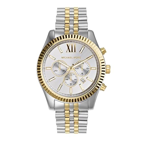 Reloj Masculino Michael Kors Lexington, Reloj de Pulsera de Acero Inoxidable para Hombre