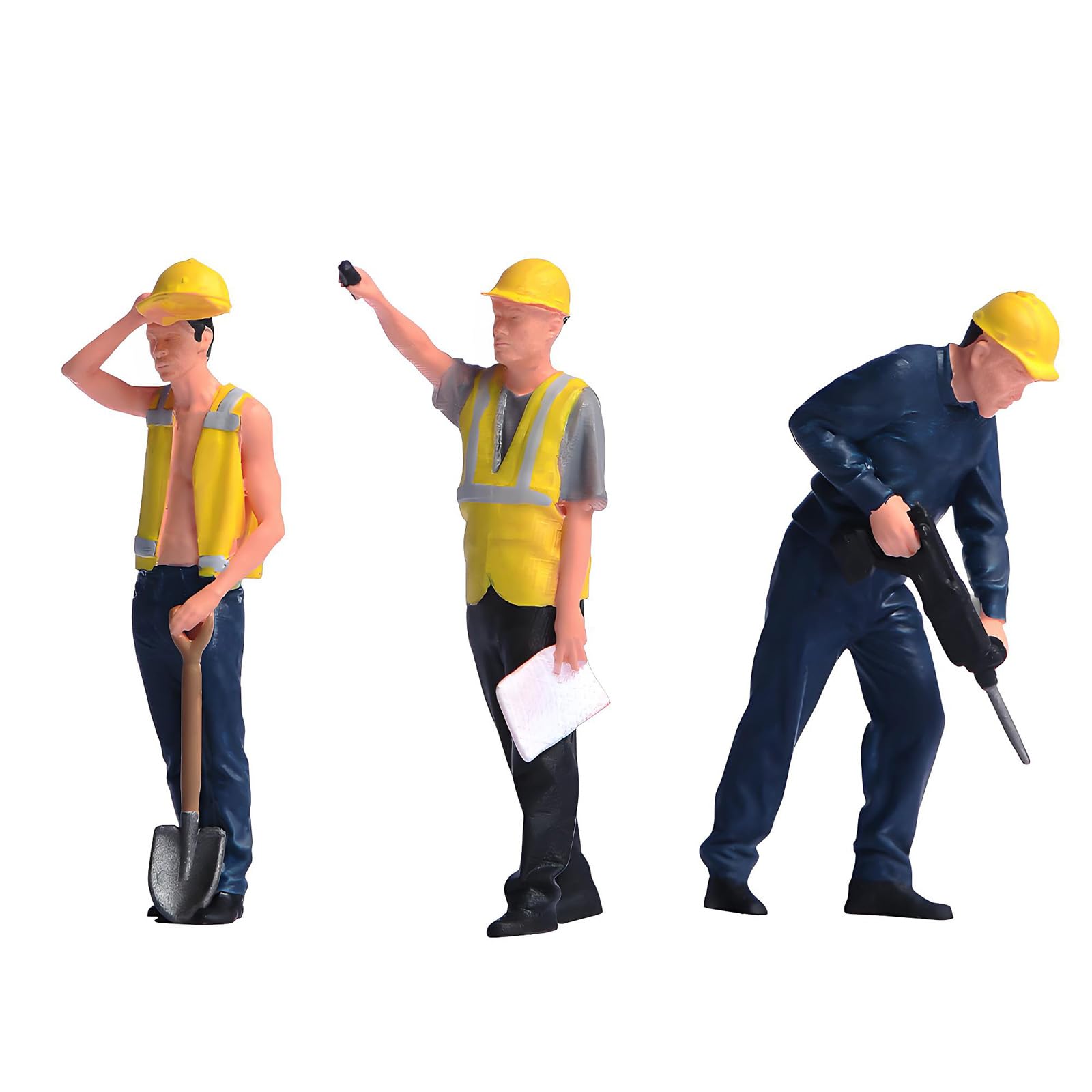 our fave Realistic Construction Worker Dolls 1: 64 Scale Resin Collectibles for Home Decors and Train Set Resin Tiny Figurines
