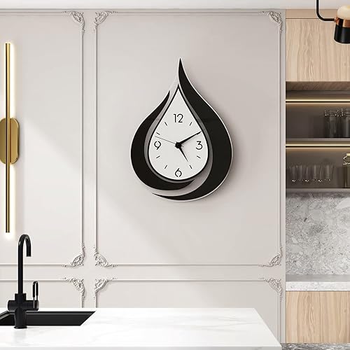 Miniatura 5 de MEISD Reloj de pared decorativo para decoración de sala de estar, relojes de pared modernos que funcionan con pilas para dormitorio, cocina