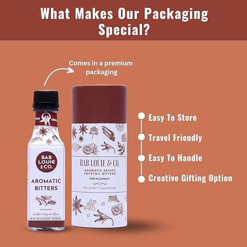 Miniatura 7 de Bab Louie & Co. Amargos aromáticos para cócteles, mezcla de amargos no alcohólicos galardonados a la antigua (4.1 fl oz4 onzas líquidas), mezclador