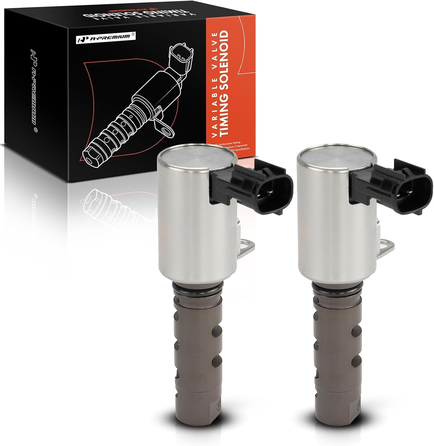 A-Premium 2-PC Intake Engine Variable Valve Timing (VVT) Solenoid Compatible with Subaru Outback 2005-2009, Legacy 2008-2009, B9 Tribeca 2006-2007, 3.0L, Replace# 10921AA050