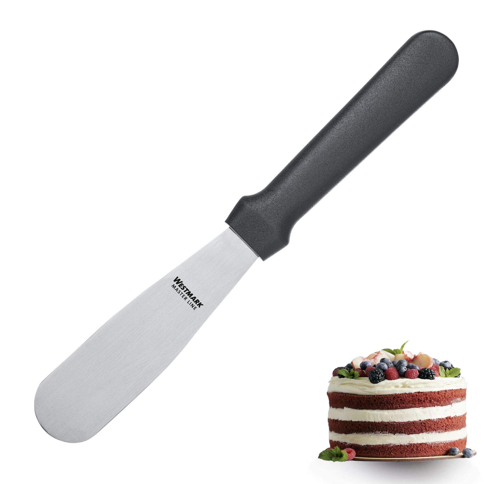 WestmarkProfessional Pallet Knife, straight, flexible, blade size: 3 x 10.5 cm, length: 22.5 cm, stainless steel/plastic, Master Line, black/silver, 31182270