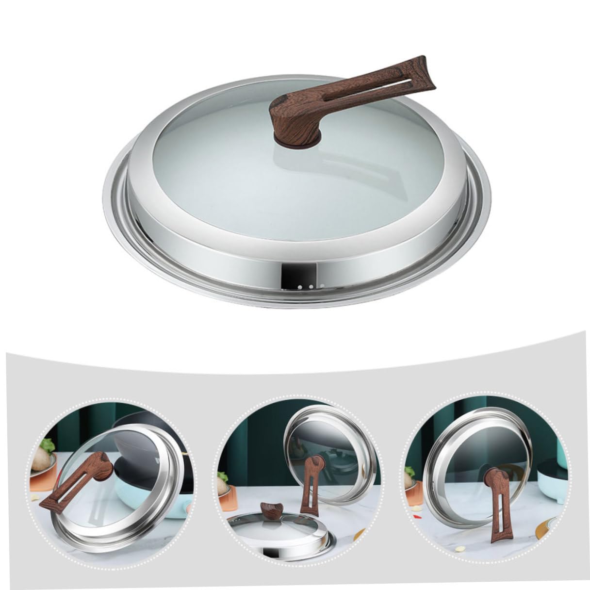 Coperchio per Padelle e Pentole in Acciaio Inox Vetro