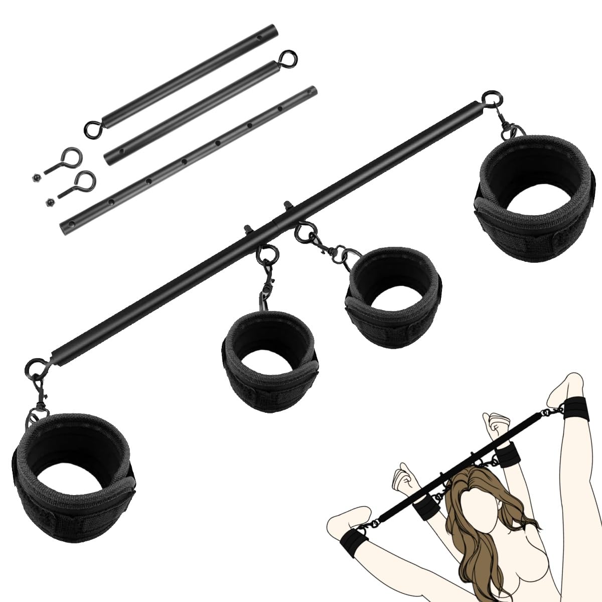 bar sex toy Sex Spreader Bars Nylon Restraint Kit Adjustable... From Yy2916753125,  $15.22 main image 0