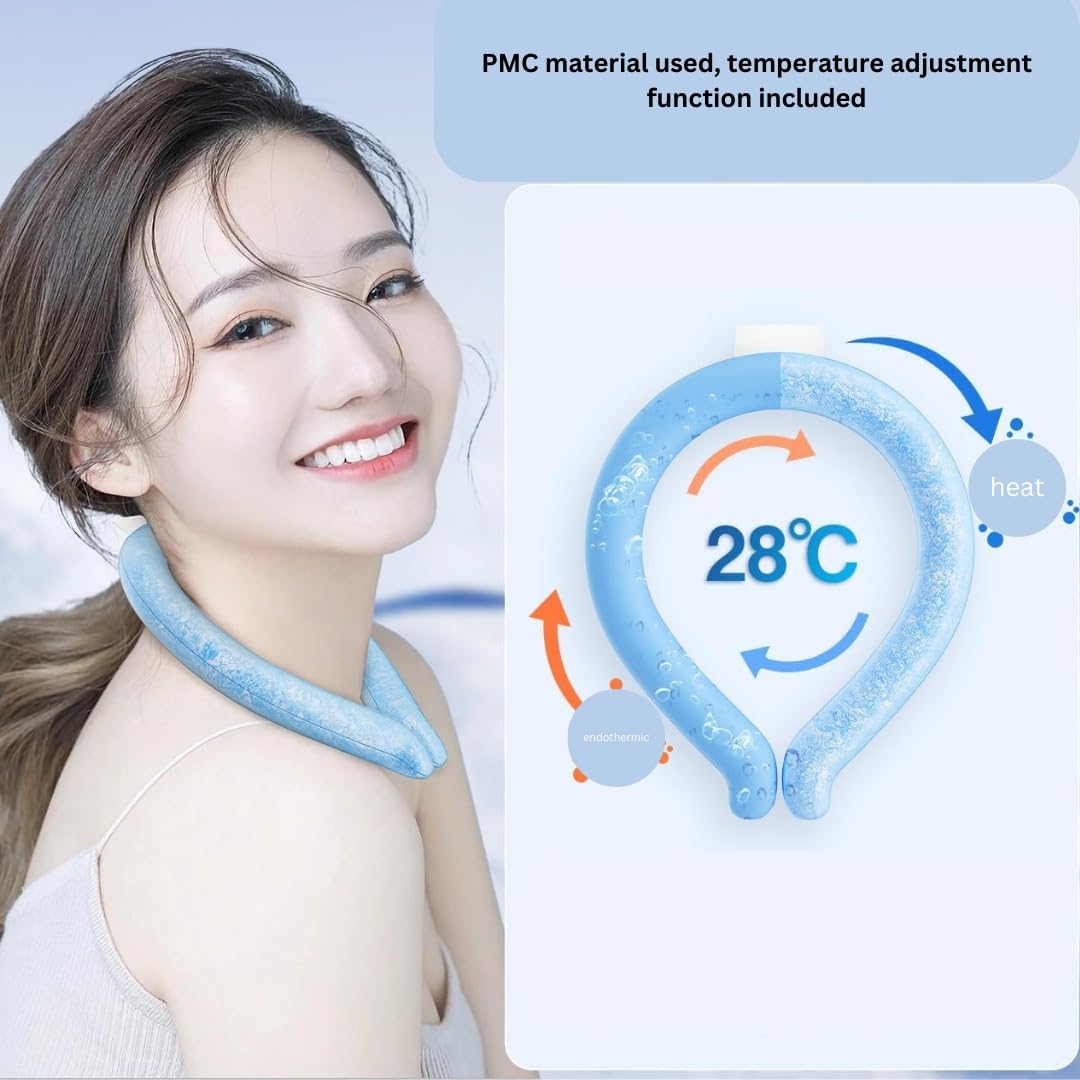 bosig® Ice Neck Ring (Naturally Freezing at 28°C), Cool Neck Ring, For Adults and Children, Cooling Goods, Ice Neckband, Neckband, Cooling Ring, Cool, Long Lasting, Repeated Use, Cooling Goods, Cold 3