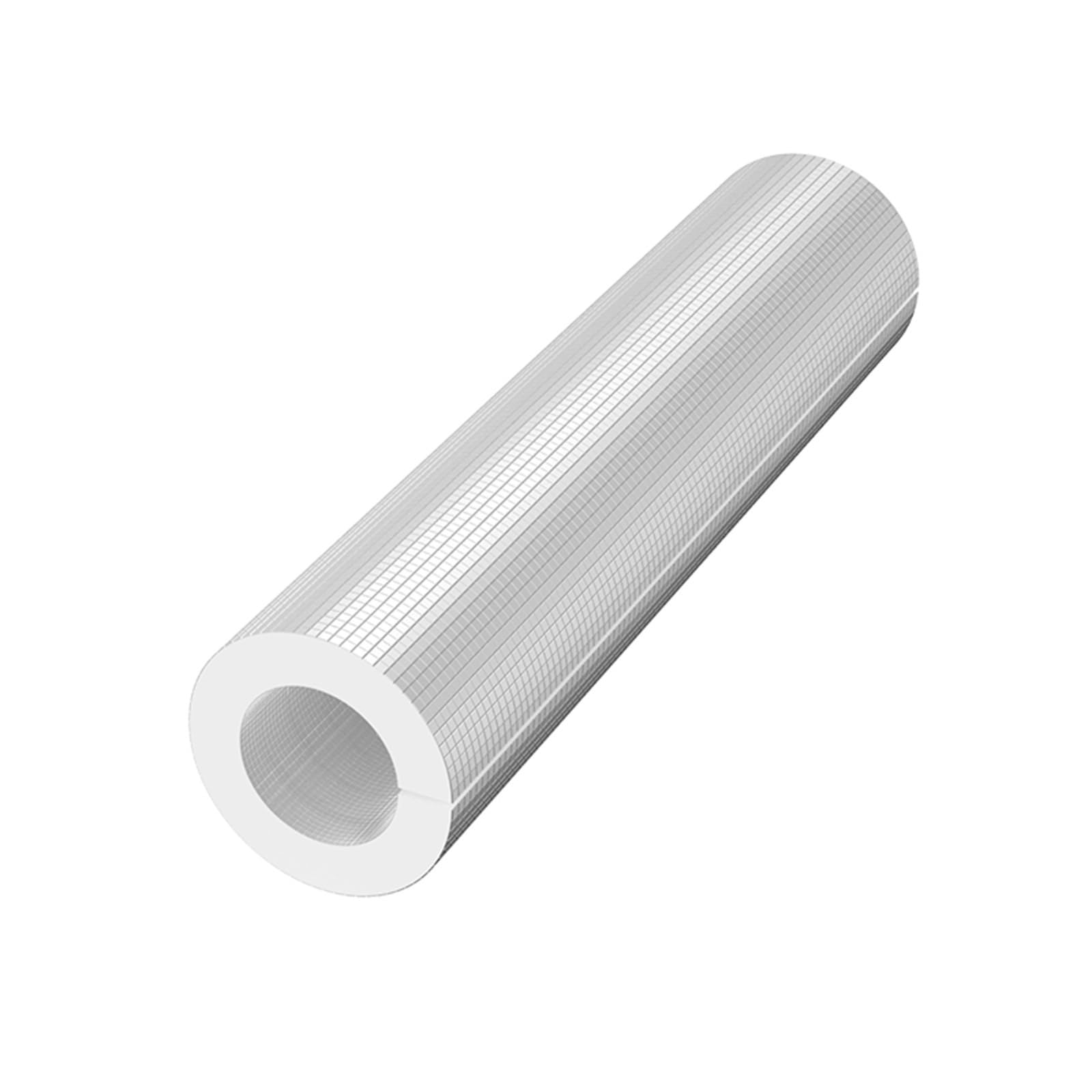 Coquilla Aislante con Lámina de Aluminio, Precortada Tubo Espuma Aislante, 95cm de Largo Aislamiento de Tuberías para Fontanería, Protección contra Heladas en Sistemas de Riego(ID165mm*T20mm)