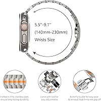Vista 118 de WINGLE Correas de titanio para Apple Watch Band Ultra 3/2/1 Band Ultra de 1.929 in Series 11 10 1.811 in 1.772 in 1.732 in 1.654 in SE 3/2/1 Series