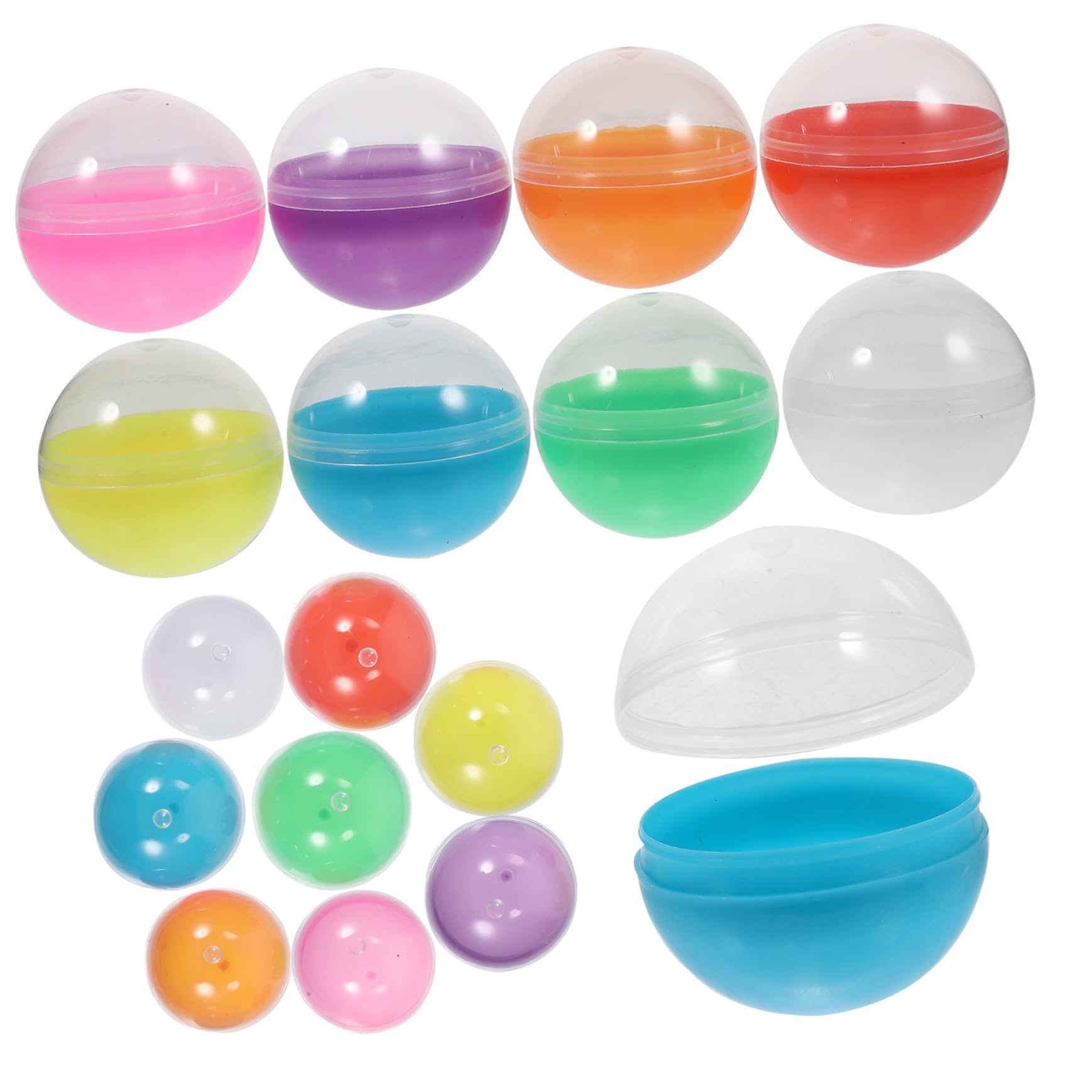 CAXUSD 50pcs Gashapon Toy Toys Vending Machine Funny Balls Colored Balls Sphere Game Balls Picking Balls for Party Seamless Balls Automatic Game Supplies