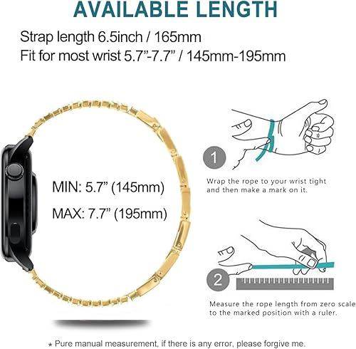 Vista 36 de Correas compatibles con Samsung Galaxy Watch de 1.81 pulgadas / Galaxy 3 de 1.77 pulgadas / Gear S3, correa de repuesto de malla metálica de acero