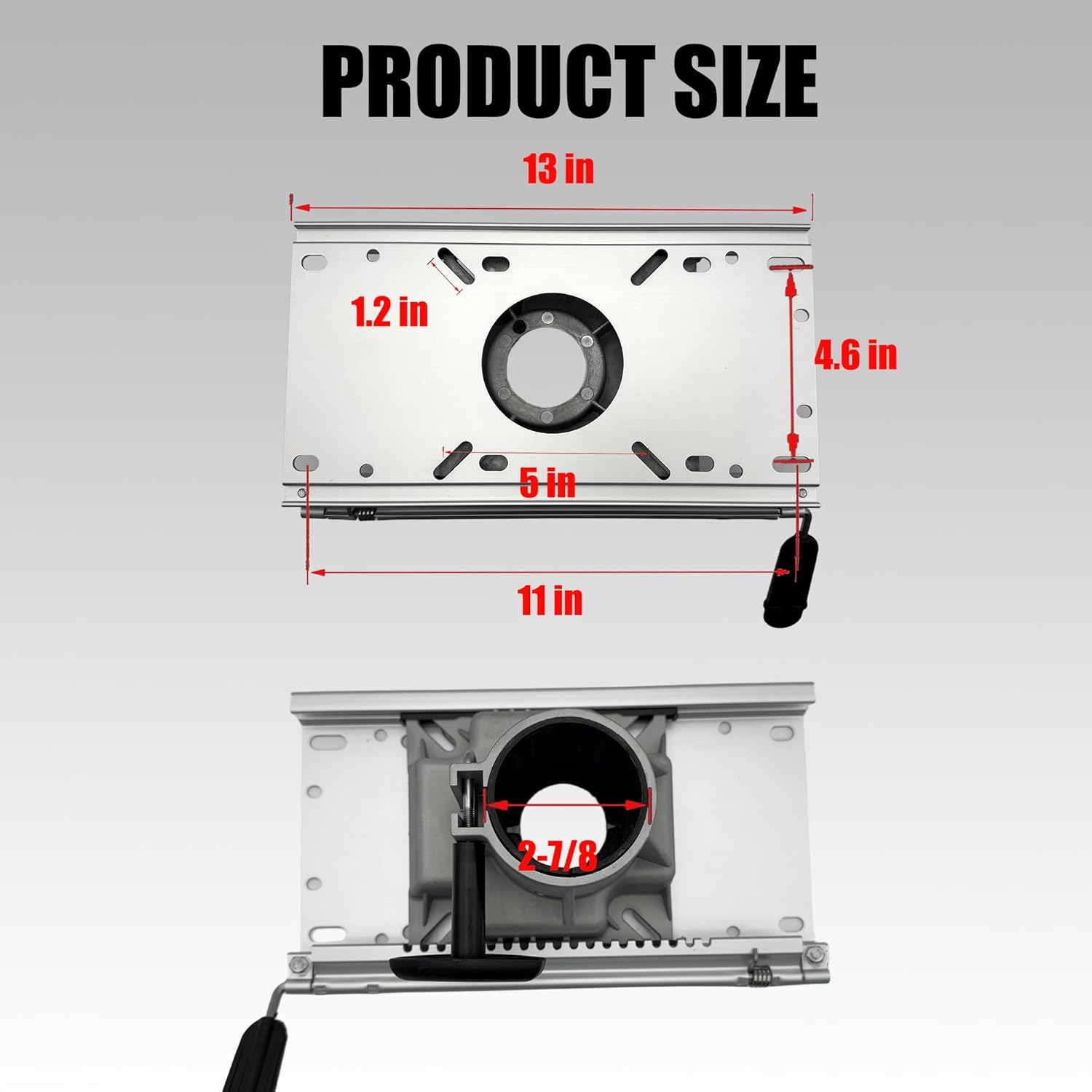 Aluminum Alloy Boat Seat Pedestals, Chair Base, Boat Seat Mount Fore & AFT Slide with Locking Seats Mount,Suitable for Fit 2-7/8 Inch Diameter Pedestal Post (Sliver)