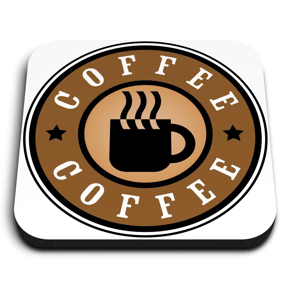 1 x Square MDF Fridge Magnet - Coffee Lover Logo Cup Cafe Barista 4523
