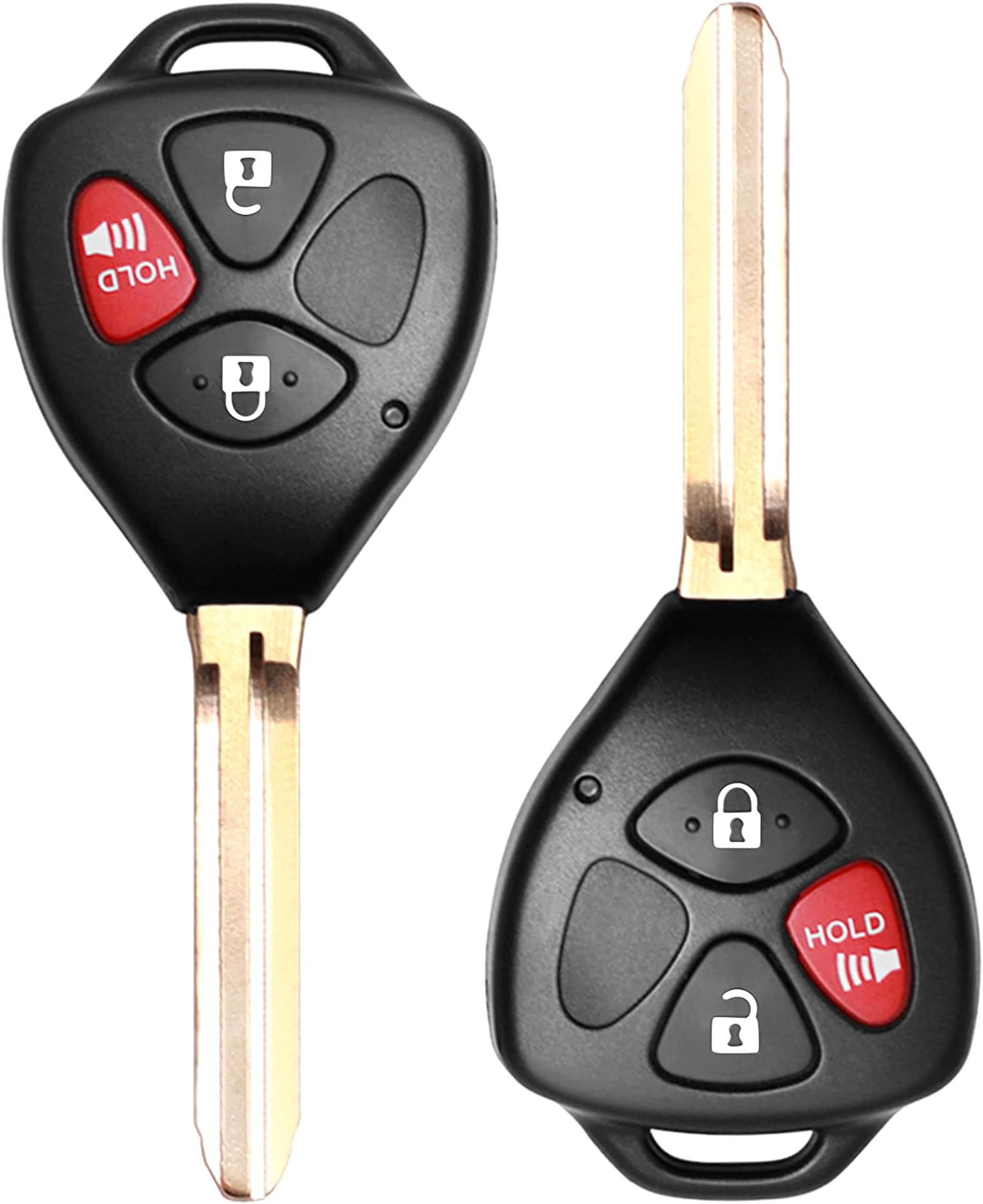 Keyless Entry Remote Replacement Key Fob Fit for Toyota Rav4 2006-2010/Scion XB 2008-2013 Vehicles that Use HYQ12BBY with 4D67 Chip (2 Pack)