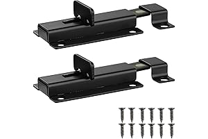 XXW Barrel Bolt Sliding Door Lock 3 Inch, Black, Pack of 2 (103BB-BL-2)