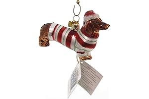 Kurt Adler Noble Gems Glass Daschund Christmas Ornament