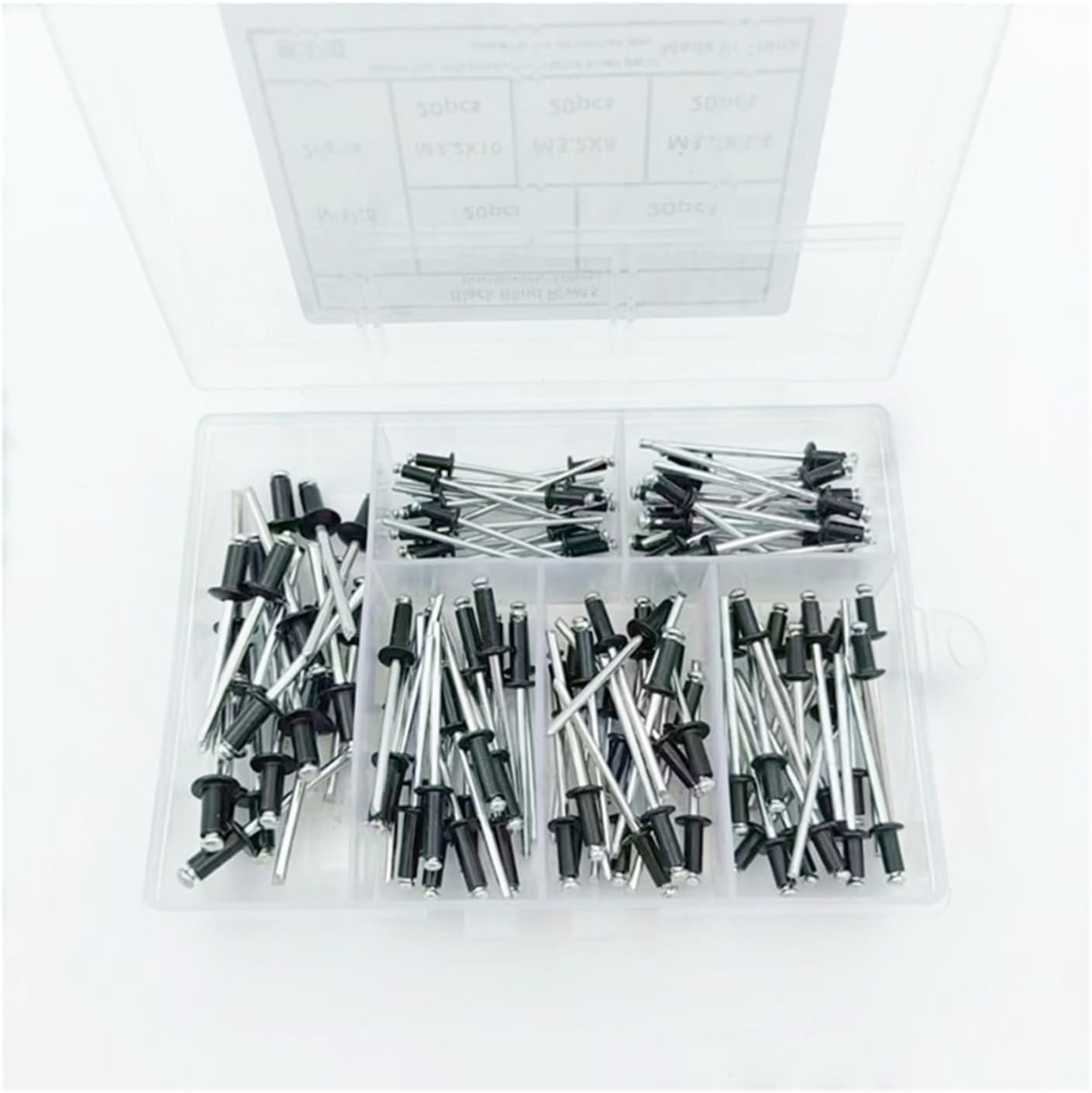 Rivet aveugle à sertir, Rivets aveugles en aluminium à tête bombée Pop-Rivets M2.4-M4 120 pièces