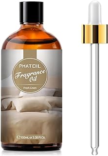 3.38FL.OZ Fresh Linen Fragrance Oils for Aromatherapy, Essential Oils for Diffusers for Home, Perfect for Diffuser, DIY Candle and Soap Making, DIY Scented Products - 100ml