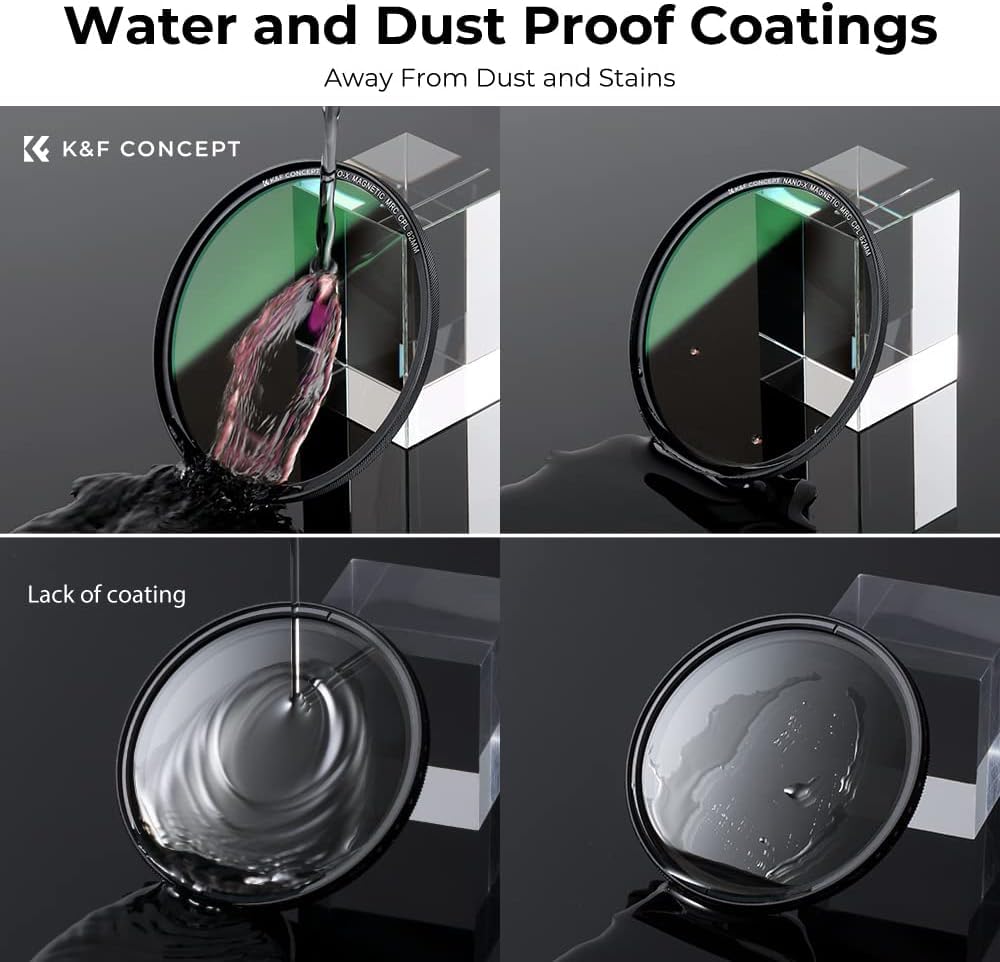K&F CONCEPT 67mm Magnetic Filter Set System Quick Swap System V1 | MCUV+CPL+ND1000 mit Objektivadapter und Filtertasche,Optisches Glas,Nano-Beschichtung,Nano-Xcel,FU701