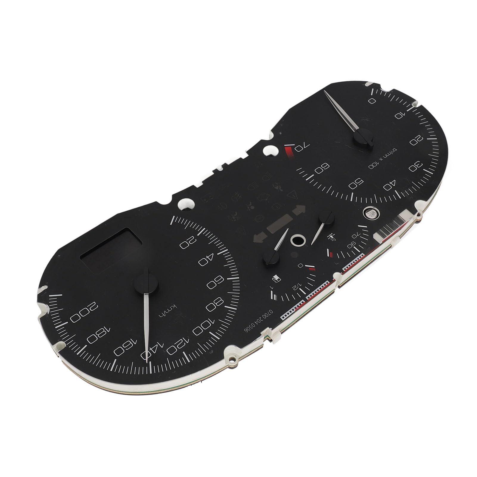 Jauge d'instrument Combinée Manuelle Noire de Haute Précision pour Voiture 307, Tachymètre de Compteur de Carburant de Température ABS, Kit de Remplacement, Compatible avec la