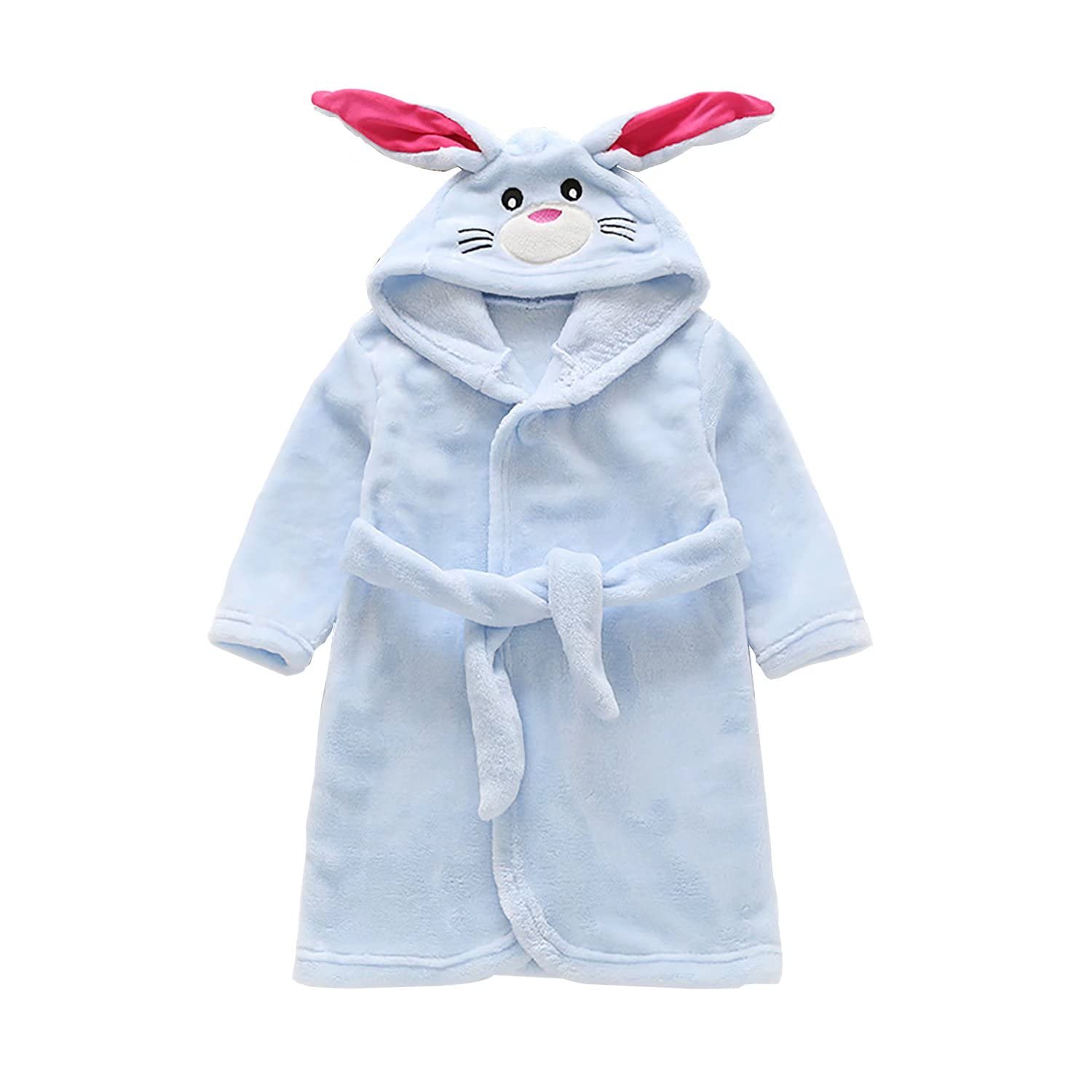 JUNG KOOK Toddler Baby boys Girls Cartoon Bathrobe Flannel Robe Winter Night-robe