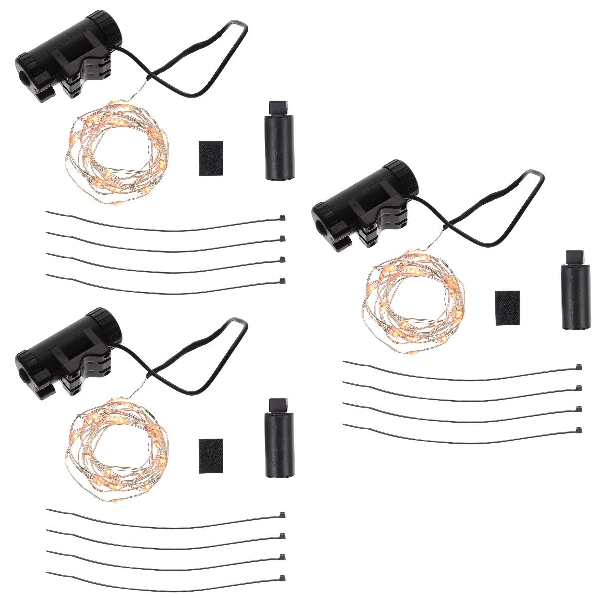 Kisangel lumière de Pneu Signal dirigé Scooter Cycle Rechargeable lumière LED Feux LED Lumière Clignotante Les vélos parlaient de lumière a parlé de lumière Abdos Black