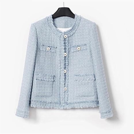 【ALUDE SELECT】blue laxury tweed jacket ALUDE SELECT】Blue Luxury Tweed Jacket