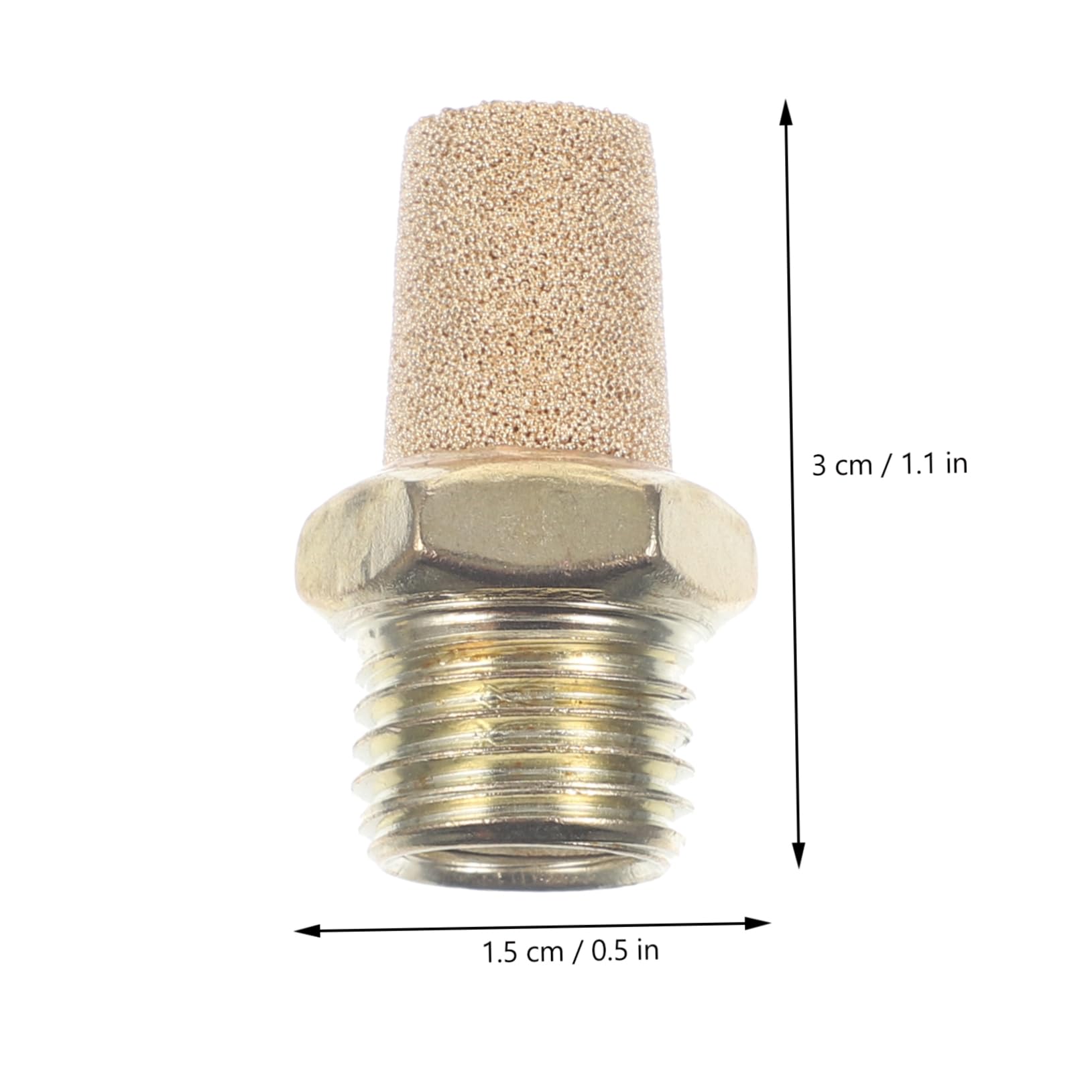 Yardenfun 8pièces Silencieux Pneumatique Pouce Cuivre Bruit Valve Électromagnétique Pour Raccord Air Comprimé