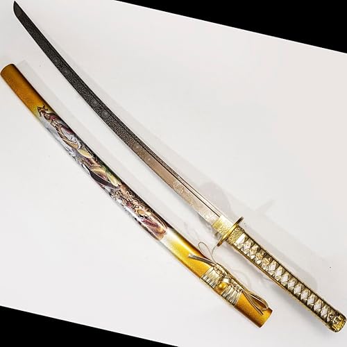 Miniatura 6 de Katana japonesa auténtica de acero de carbono de alta calidad 10451060 con templado en arcilla, forjada a mano, templada al calor, completamente