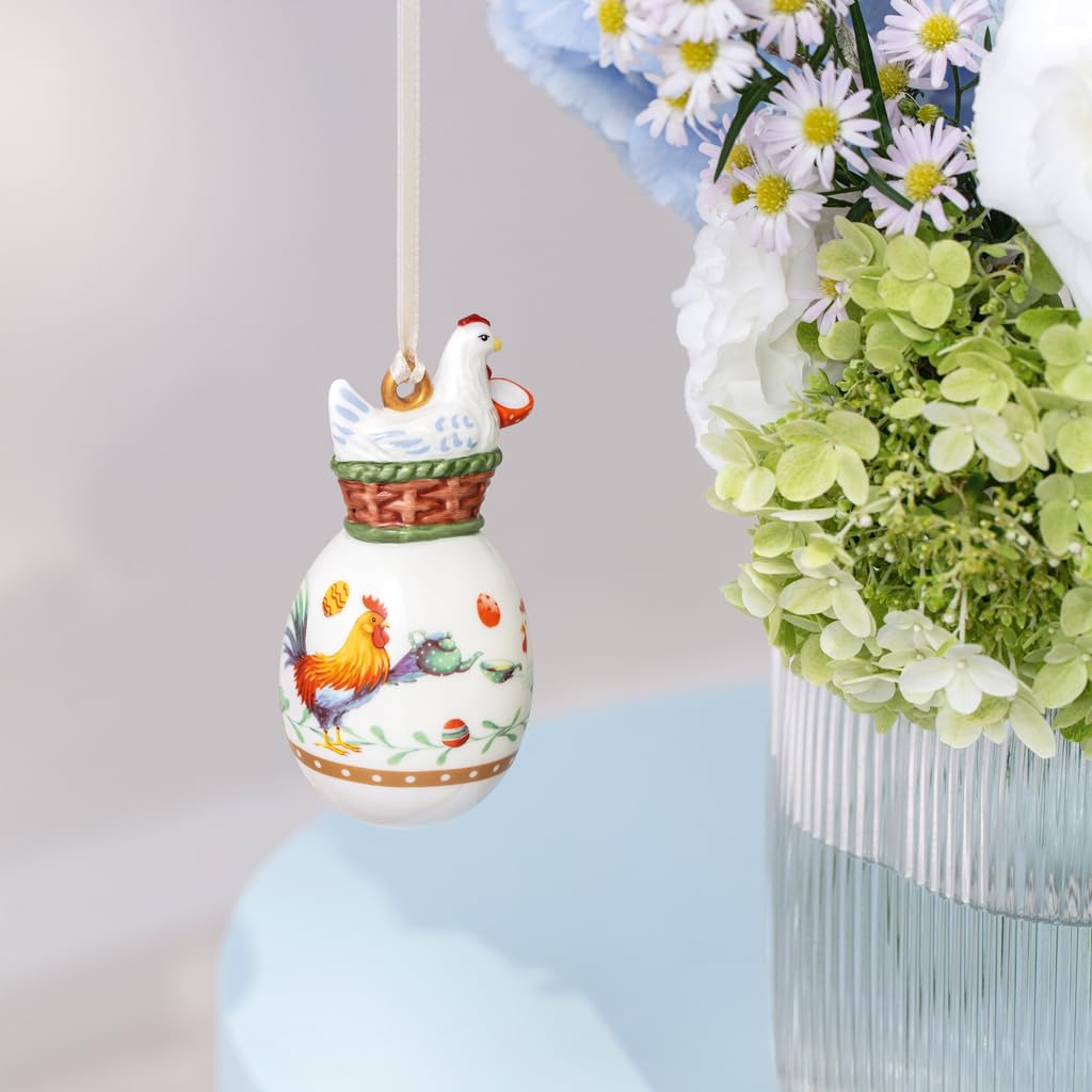 Villeroy & Boch – Annual Easter Edition jajko 2026 kolorowe ze złotym akcentem, zawieszka wielkanocna, porcelanowa pisanka, prezent, dekoracja wielkanocna, limit. przedmiot kolekcj., porcelana Premium