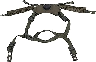 Luqeeg Sistema de suspensão ajustável para capacete com sistema de suspensão para rapidez, alça de queixo para capacete, MICH, Wendy, acessório de substituição universal confortável com e parafusos