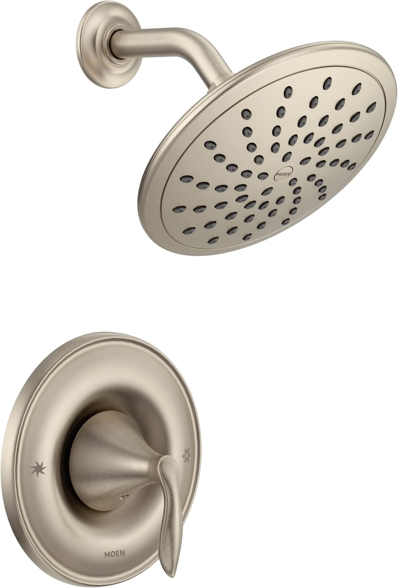 Moen Trim Kit T2232EPBN, Eva Shower Only System with Rainshower Showerhead Without Valve, Brushed Nickel