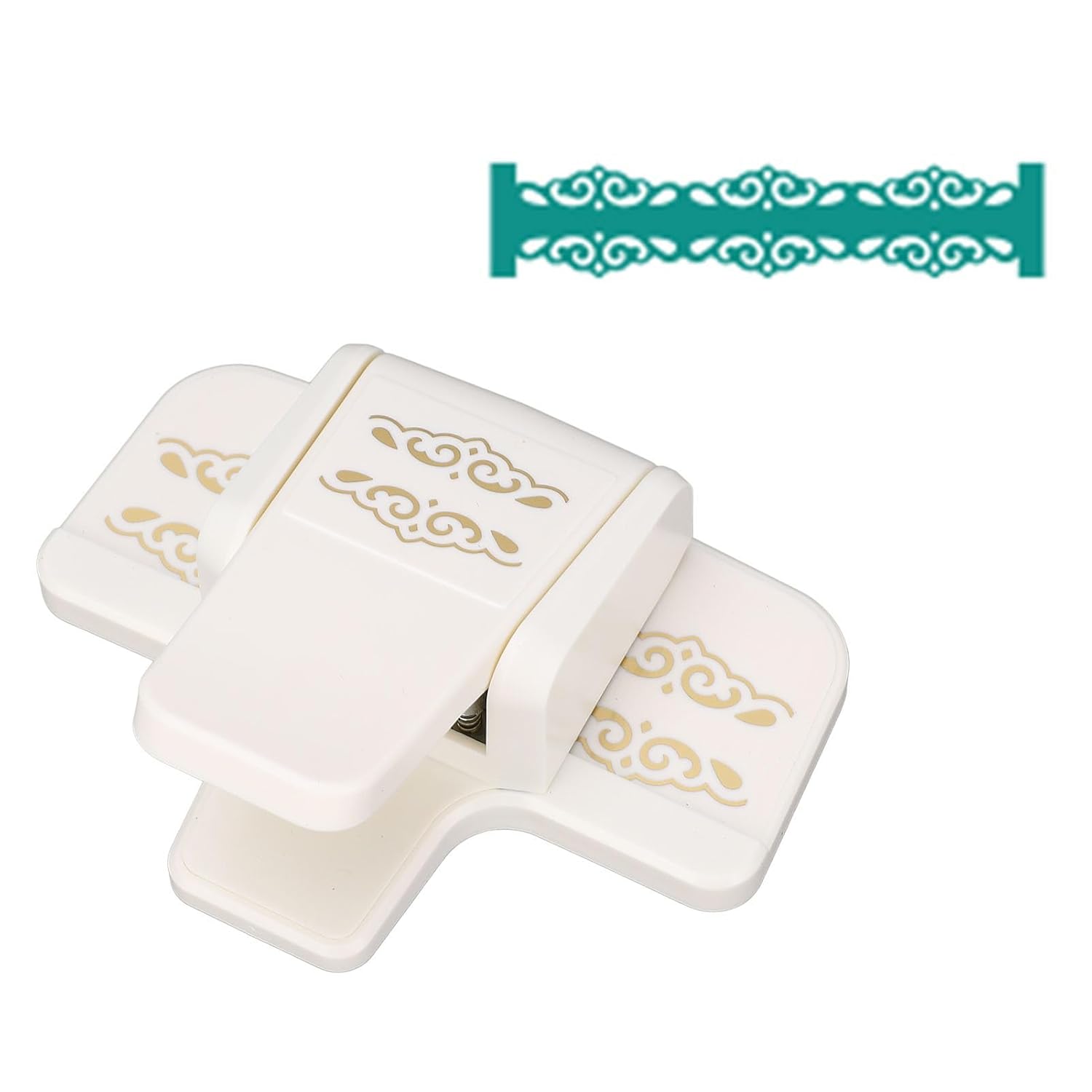 Tyenaza Border Punch, Cloud Pattern Cute, Craft Punch, Metal, 17 x 12.5 x 7cm, 1 Hole, Manual, 1 Sheet