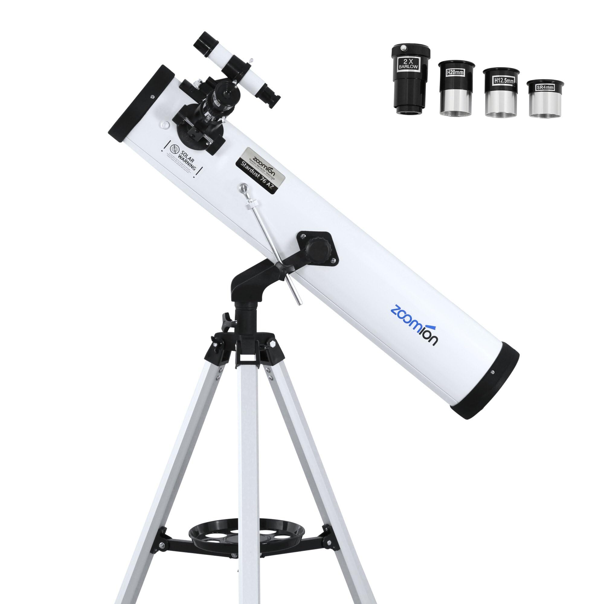 Stardust 76/700 AZ Spiegelteleskop | astronomisches Teleskop-Set | inklusive Stativ, Montierung und Okularen | für den Einstieg in die Astronomie