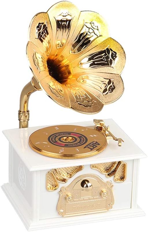 HOLPPO -UGR Music box end gramophone hand pure -birthday gift for girl/boy HOLPPO-UGR (Color: B)