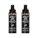 Milani Setting Spray + Primer, Make It Last Matte- Oil Absorbing Charcoal Formula to Control Shine, Matte Finish Setting Spray for Makeup and Primer for Oily Skin, Prime +Correct + Set - 2 Pack