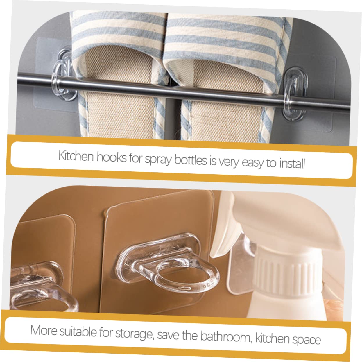 10 Pezzi Ganci Autoadesivo Riutilizzabile Transparenter Ganci Adesivi Asciugamano Ganci Appendiabiti Gancio Impermeabile Bagno Senza Forare Per Bagno E Cucina Da Parete E Soffitto, Max 10 Kg - 9