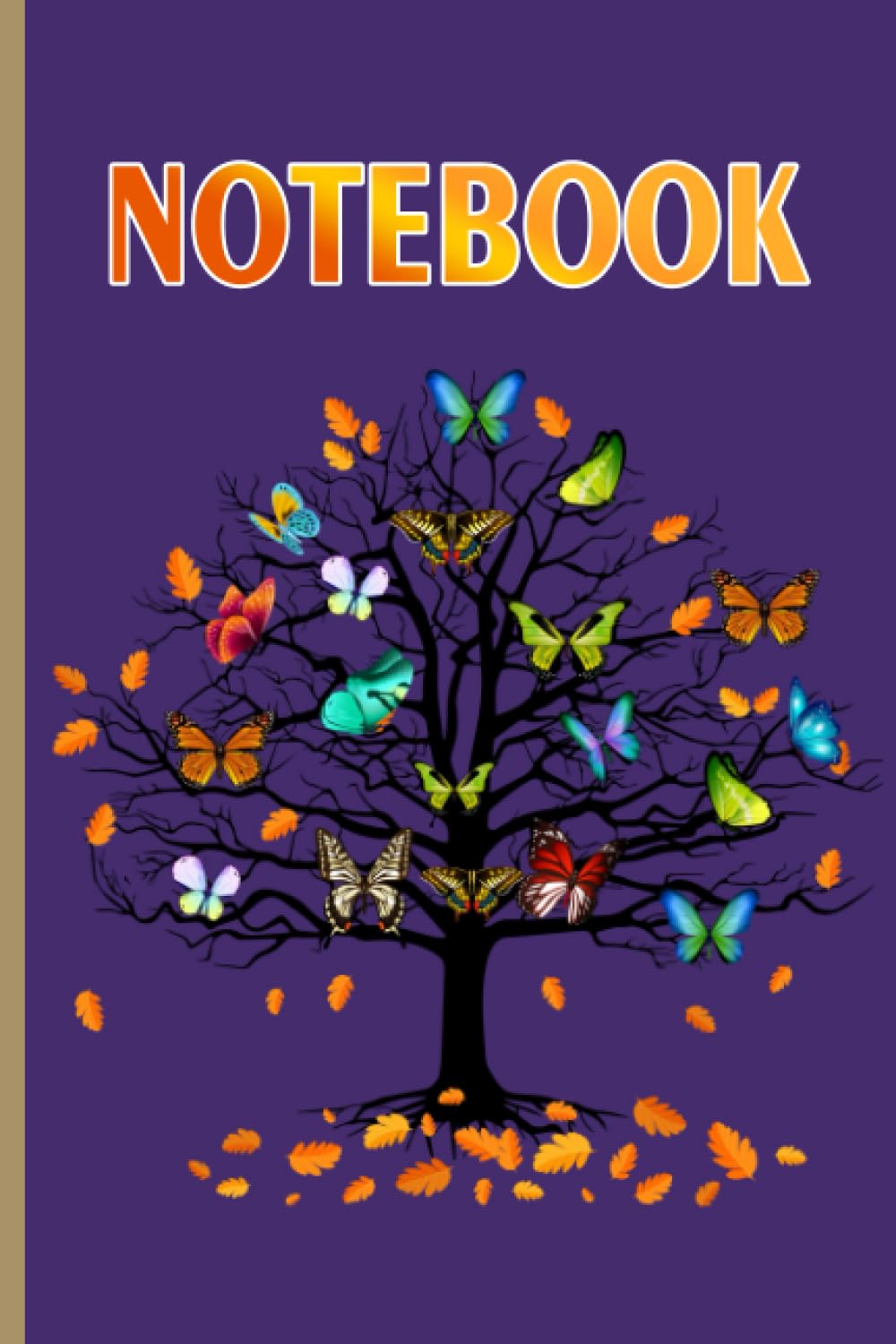 Funny Lepidopterist Lover Butterflies Butterfly Tree on Purple Cover Fun Gifts for Men Women Kids: Notebook