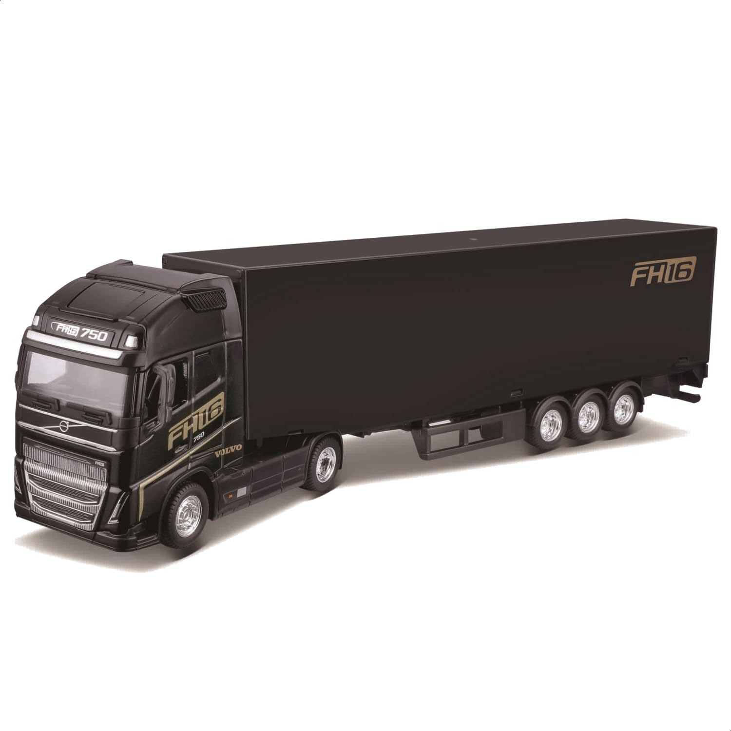 Bburago STREET FIRE HAULERS WITH TRAILER Die-Cast Truck - VOLVO FH16 GLOBETROTTER 750 XXL - 1:43 Scale - Collectible Toy, Assorted Designs and Colours
