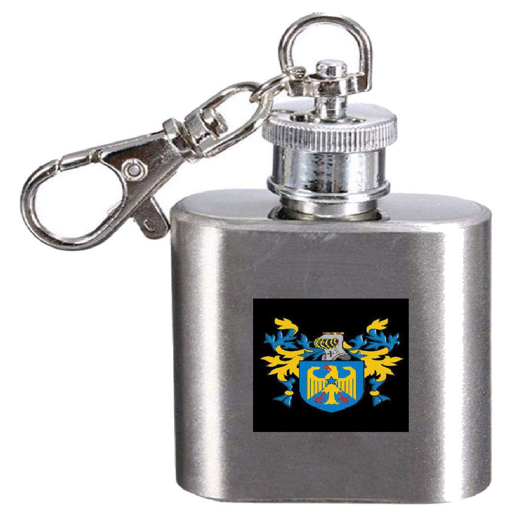 Flasque gravée blason Needham : acier chic et discret de 28,3 ml
