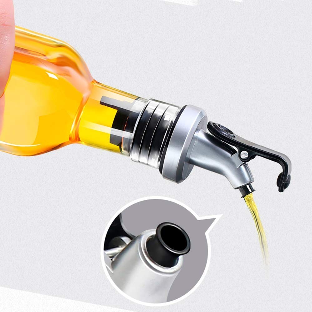 4 Piezas de Botellas de Jarra de Especias de Vidrio con Tops de dispensadores y Caddie de organización