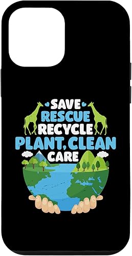 Vista 28 de iPhone 13 Pro Max Earth Day Save Rescue Recycle Plant Clean Environment Planet Case